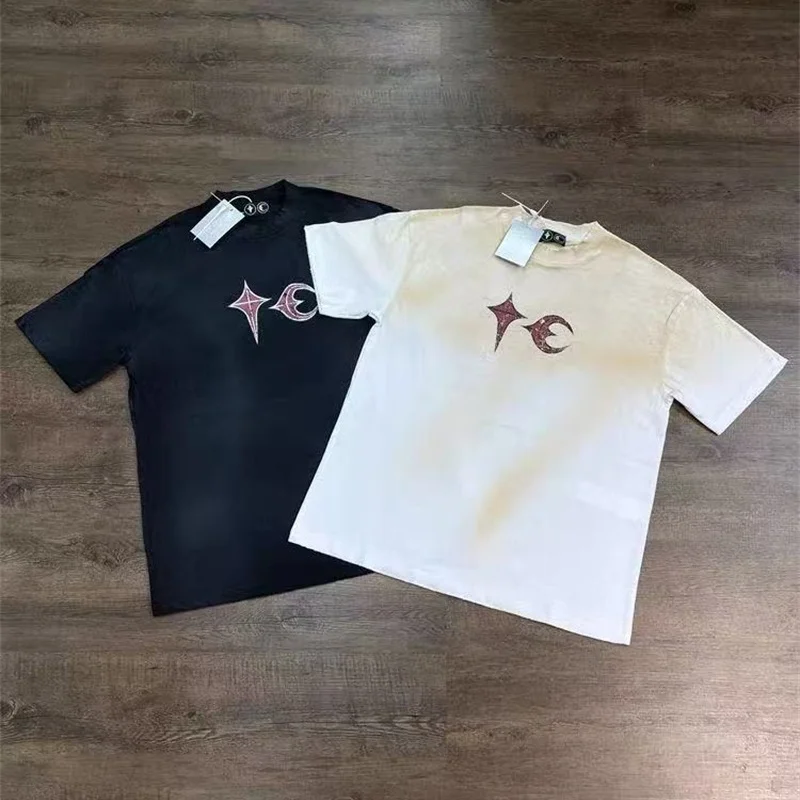 Футболка оверсайз для мужчин и женщин с клубным узором и принтом тай-дай, винтажная белая, черная футболка High Street, хлопковые топы лучшего качества 
Футболка оверсайз для мужчин и женщин с клубным узором и принтом тай-дай, винтажная белая, черная футболка High Street, хлопковые топы лучшего качества