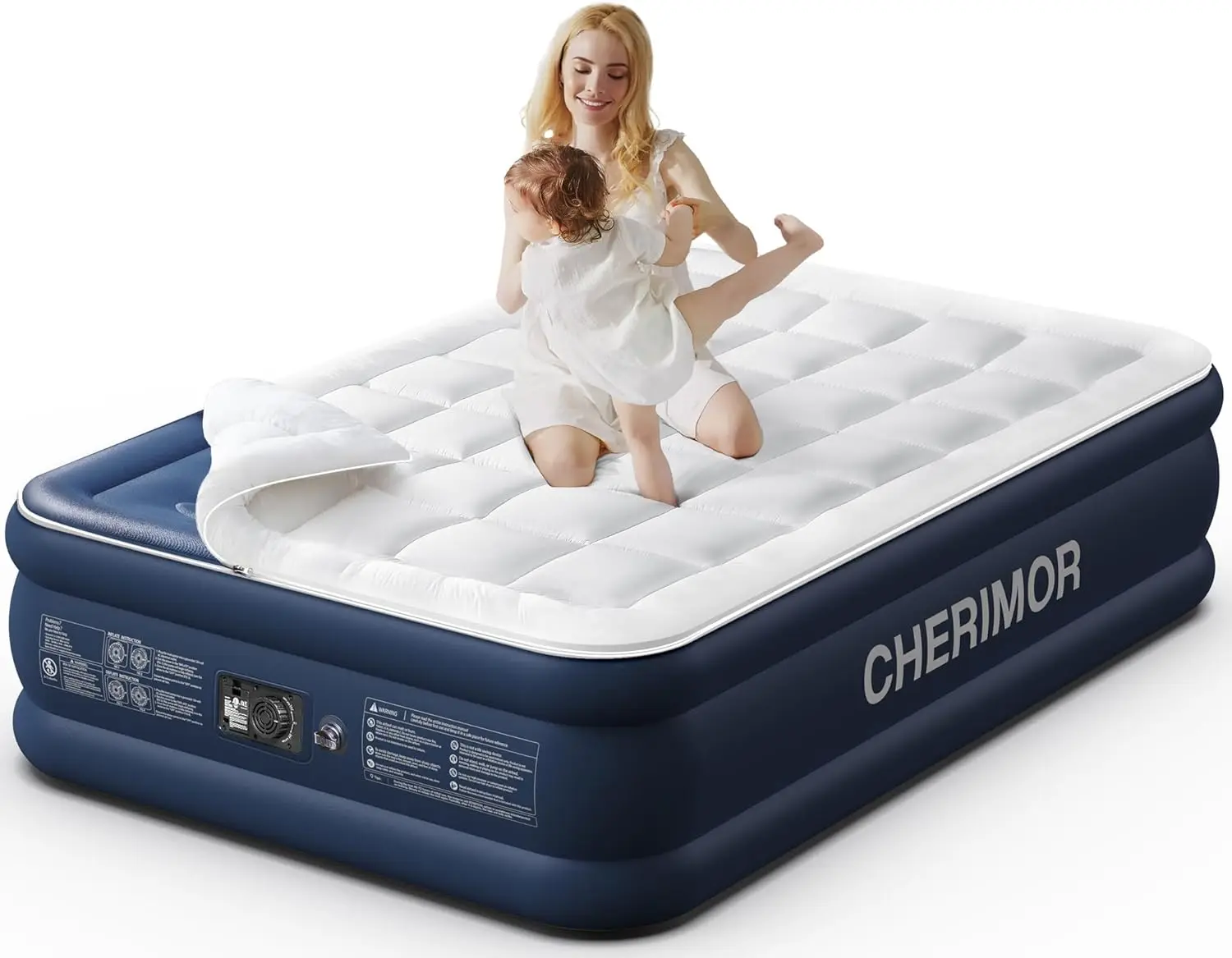 Queen Air Mattress with Built-in Pump, 20" Raised, 800lb Support, Fast 4.5 Min Inflate, Luxury Quilted Topper
Queen Air Mattress with Built-in Pump, 20" Raised, 800lb Support, Fast 4.5 Min Inflate, Luxury Quilted Topper