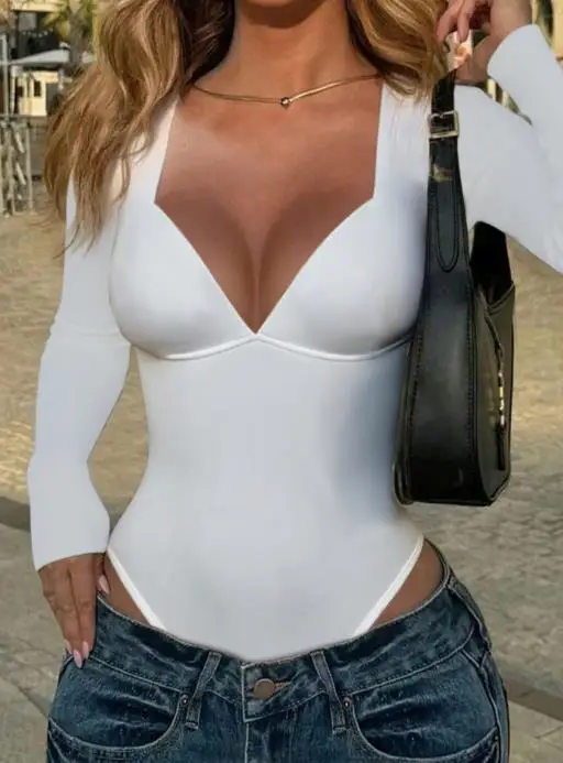 2025 Autumn/Winter New Women's Fashion Y2K Spicy Girl Style Solid Color White Tower Long Sleeve T-shirt Women's Wear 
2025 Autumn/Winter New Women's Fashion Y2K Spicy Girl Style Solid Color White Tower Long Sleeve T-shirt Women's Wear