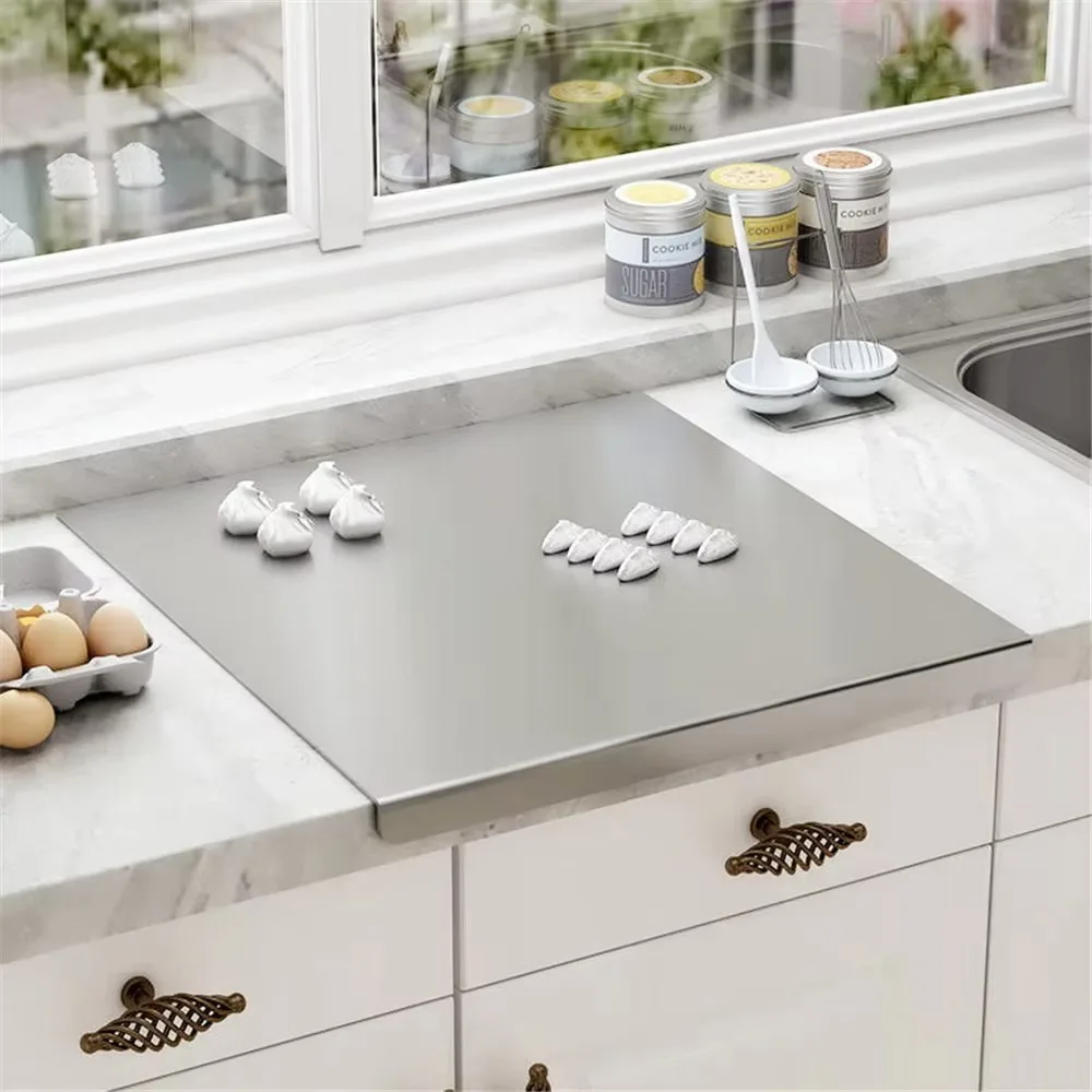With Lip Stainless Steel Cutting Board Rectangular Anti-Slip Cutting Chopping Boards Easy Clean Anti-mildew Countertop Protector
With Lip Stainless Steel Cutting Board Rectangular Anti-Slip Cutting Chopping Boards Easy Clean Anti-mildew Countertop Protector