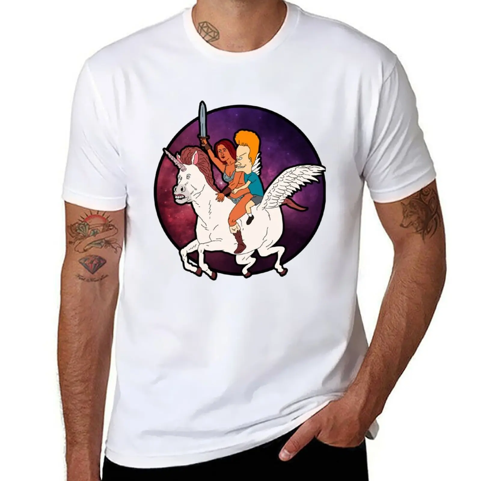 Beavis and Butthead Unicorn T-Shirt Casual Loose Short Sleeve Tee for Men
Beavis and Butthead Unicorn T-Shirt Casual Loose Short Sleeve Tee for Men