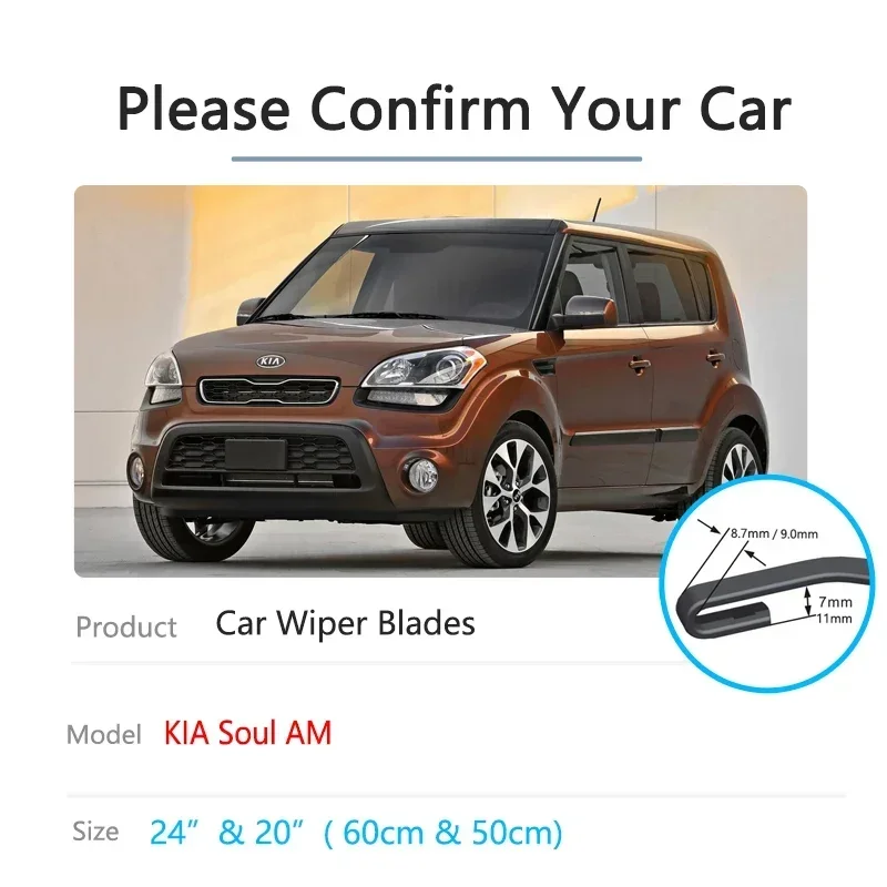 For KIA Soul AM 2009 2010 2011 2012 2013 Cleaning Windshield Windscreen Washer Brushes Cutter Accessories Car Front Wiper Blades
For KIA Soul AM 2009 2010 2011 2012 2013 Cleaning Windshield Windscreen Washer Brushes Cutter Accessories Car Front Wiper Blades