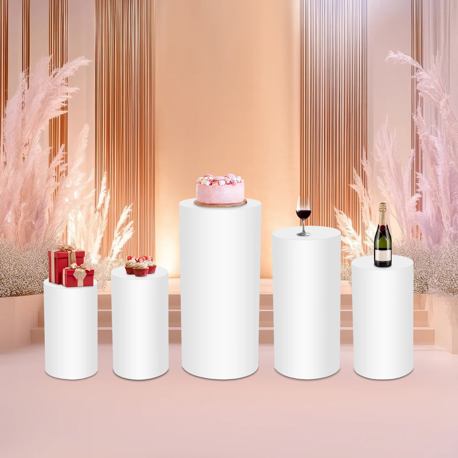 Modern 5 Pieces Wedding Flowers Dessert Stand Set Event Cake Round Display Cylinder for Party Decoration
Modern 5 Pieces Wedding Flowers Dessert Stand Set Event Cake Round Display Cylinder for Party Decoration
