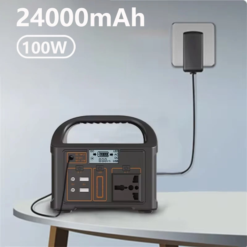Портативная электростанция 100 Вт 220 В с розетками переменного тока 24000 мАч LiFeP04 аккумулятор для кемпинга на открытом воздухе дома на колесах
Портативная электростанция 100 Вт 220 В с розетками переменного тока 24000 мАч LiFeP04 аккумулятор для кемпинга на открытом воздухе дома на колесах