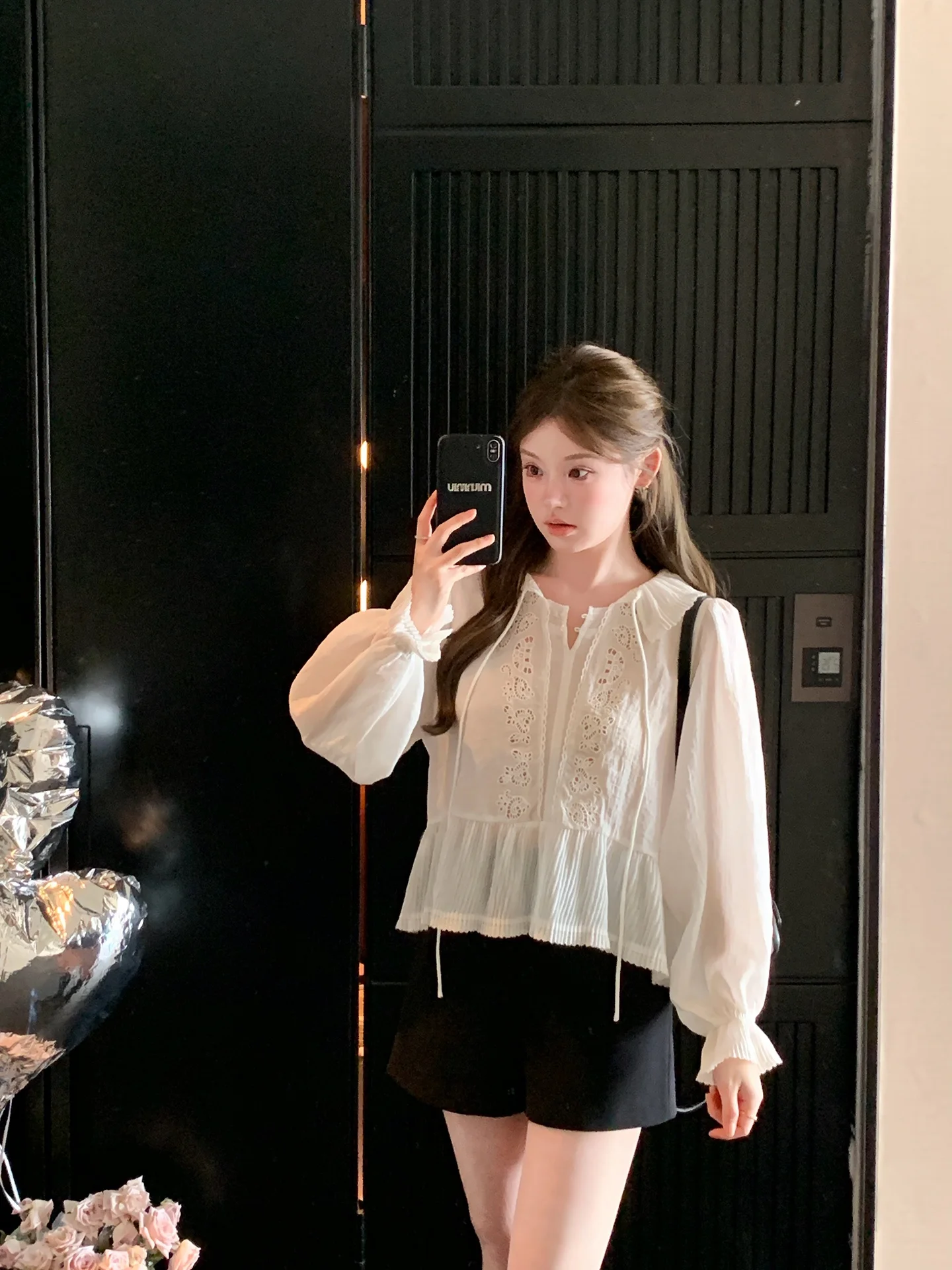 French Sle Long Sve Embroidered Lantern Sve irt Women's Doll irt Stand Collar Top Early Autumn Faion Casual Loo...
French Sle Long Sve Embroidered Lantern Sve irt Women's Doll irt Stand Collar Top Early Autumn Faion Casual Loo...