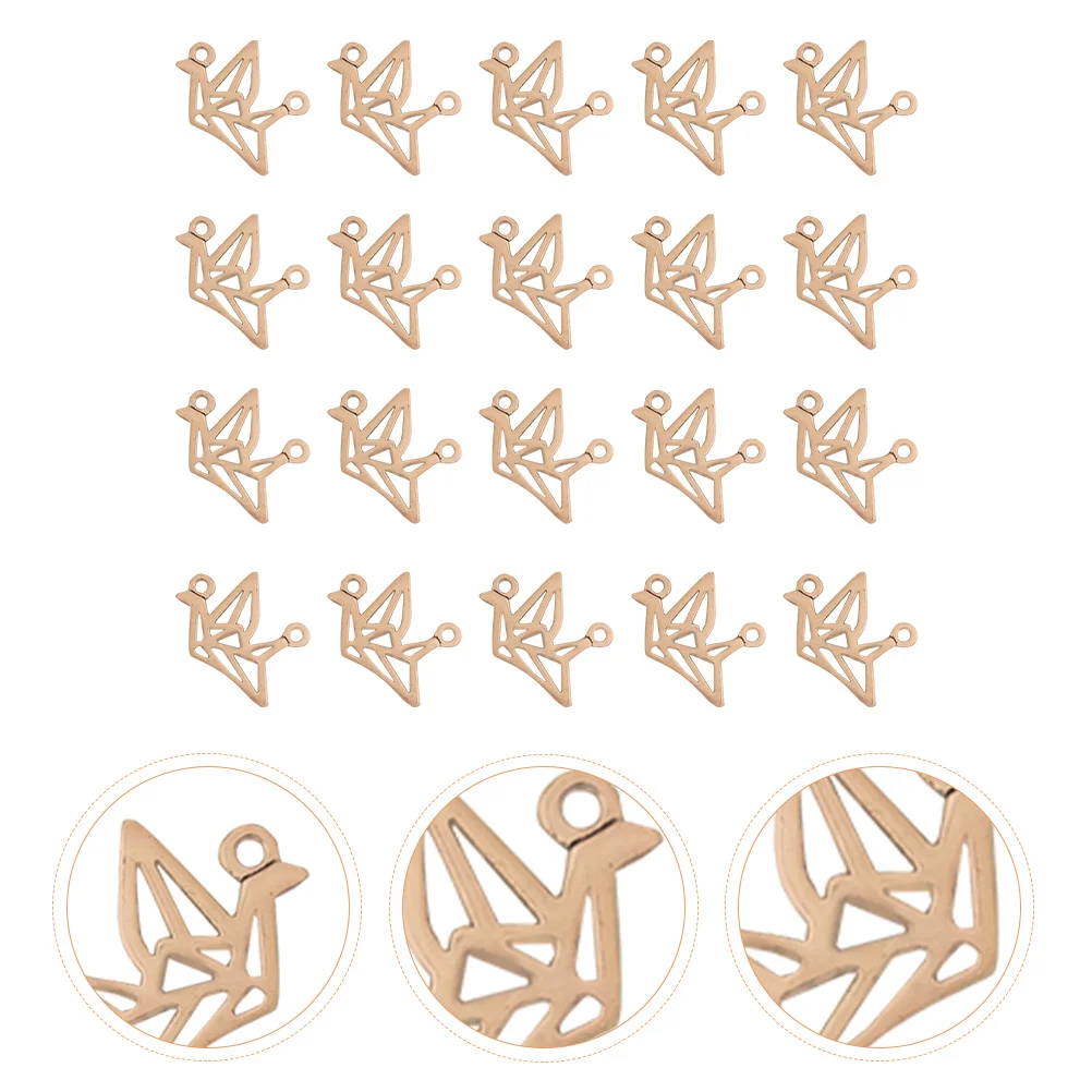 100pcs Hollow Paper Crane Pendants Alloy Beads for Key Chain Car Decor Jewelry Making Crafts Ornaments Accessories 
100pcs Hollow Paper Crane Pendants Alloy Beads for Key Chain Car Decor Jewelry Making Crafts Ornaments Accessories