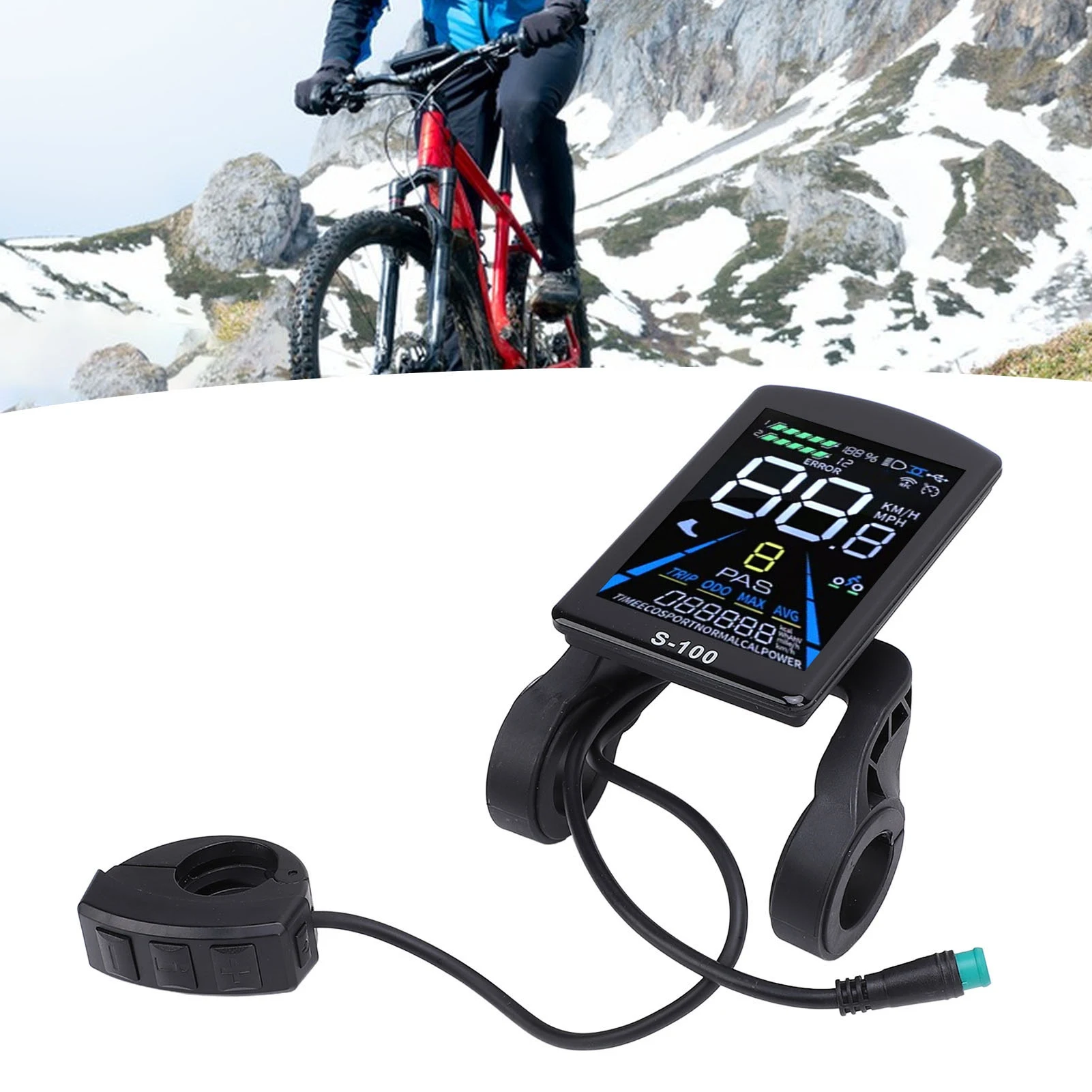 Electric Bike Panel Screen ABS Lightweight 24V 36V 48V 60V 72V Sturdy Electric Bike LCD Display for 22.2mm Handlebar
Electric Bike Panel Screen ABS Lightweight 24V 36V 48V 60V 72V Sturdy Electric Bike LCD Display for 22.2mm Handlebar