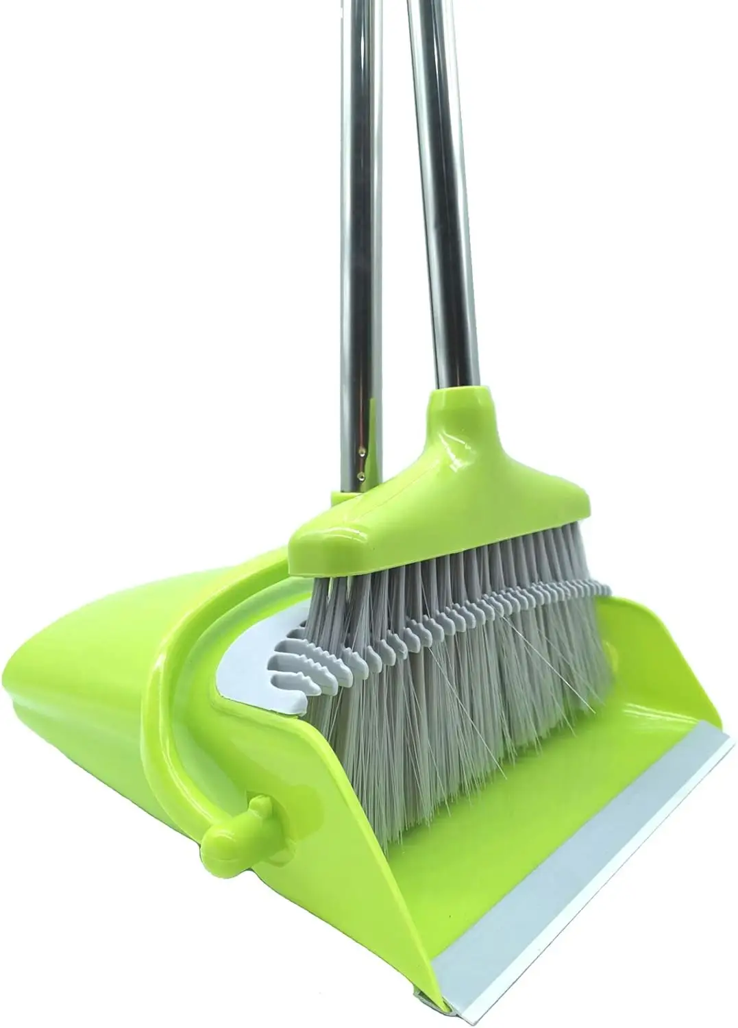 Extendable Long Handle Broom and Dustpan Set, StainlLightweight Upright Standing Broom and Dustpan
Extendable Long Handle Broom and Dustpan Set, StainlLightweight Upright Standing Broom and Dustpan