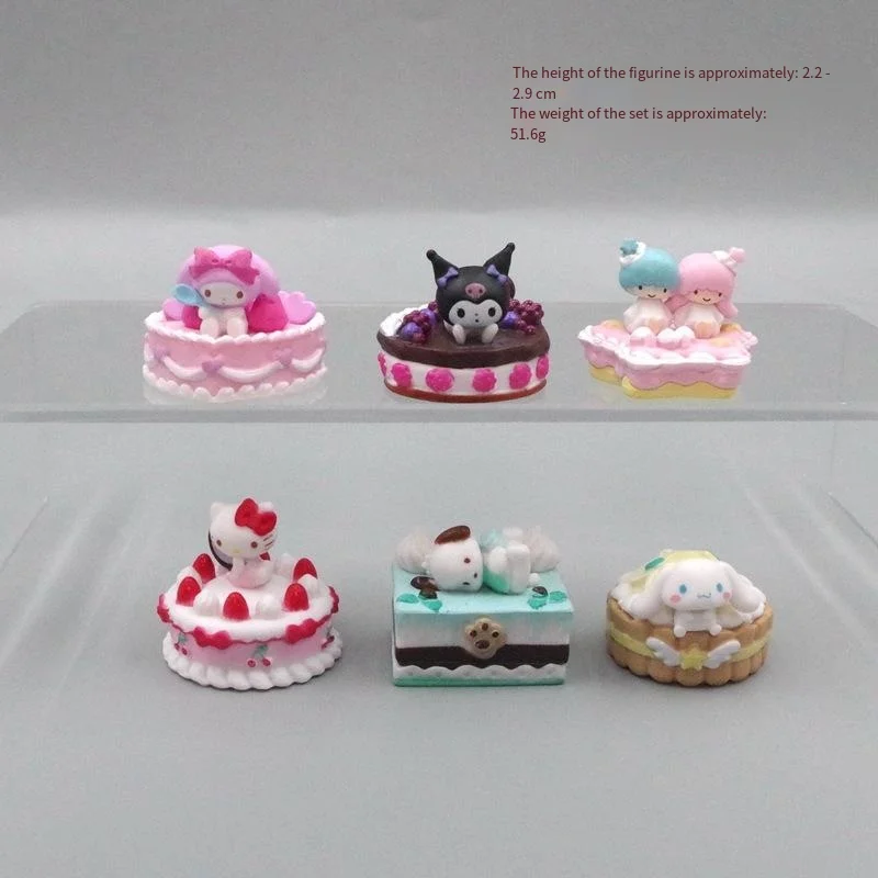 6Pcs/Set 2cm Sanrio Anime Figure Cake Style Hello Kitty Melody Kuromi Miniature Collectible Kawaii Charm Diy Toys Birthday Gifts
6Pcs/Set 2cm Sanrio Anime Figure Cake Style Hello Kitty Melody Kuromi Miniature Collectible Kawaii Charm Diy Toys Birthday Gifts