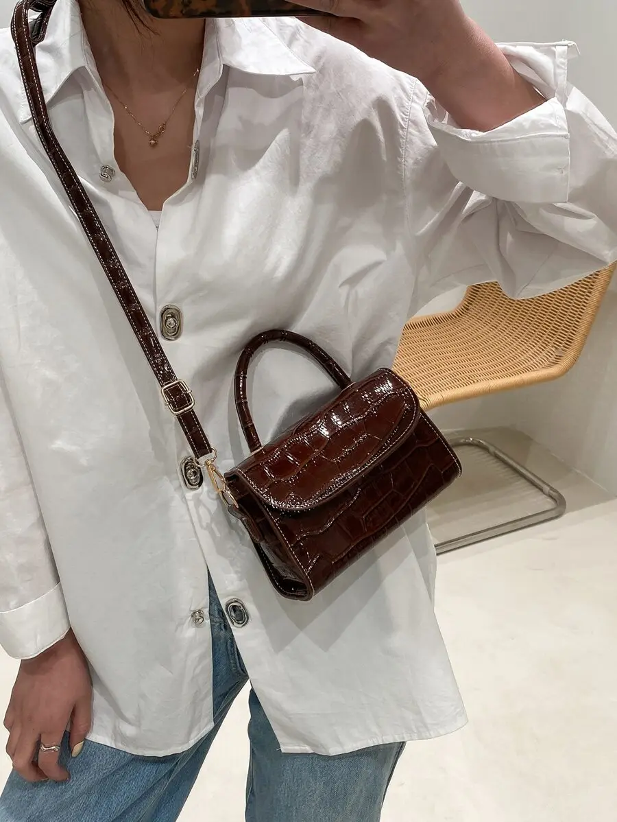 Lightweight,Business Casual Mini Crocodile Embossed Top Handle Satchel Bag For Teen Girls Women College Students,Rookies & White-Collar Workers Perfect For Office,College,Work ,Business,Commute,Outdoors, Travel, Outings, Perfect For Rodeo Occasion, Animal
Lightweight,Business Casual Mini Crocodile Embossed Top Handle Satchel Bag For Teen Girls Women College Students,Rookies & White-Collar Workers Perfect For Office,College,Work ,Business,Commute,Outdoors, Travel, Outings, Perfect For Rodeo Occasion, Animal