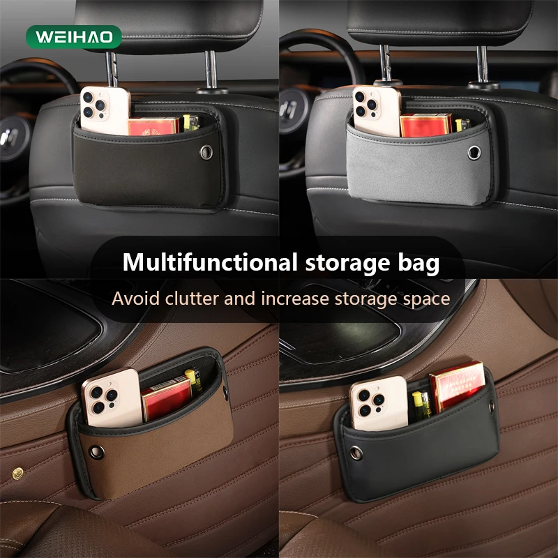 WEIHAO Multifunctional Car Seat Storage Bag Nappa leather Storage Bag Garbage Bag Storage Bag Suitable
WEIHAO Multifunctional Car Seat Storage Bag Nappa leather Storage Bag Garbage Bag Storage Bag Suitable