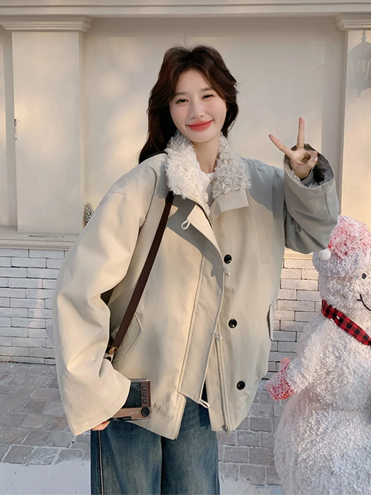 Женская зимняя куртка из овечьей шерсти с вставками, утепленная, повседневная, на молнии, с длинными рукавами
Женская зимняя куртка из овечьей шерсти с вставками, утепленная, повседневная, на молнии, с длинными рукавами