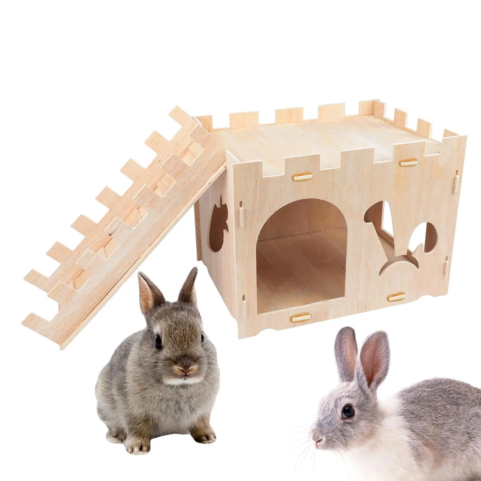 Hamster House and Habitat Wooden Bunny Castle House Cage Toy Hamster Hideout Small Pet Castle Home for Gerbils Pig
Hamster House and Habitat Wooden Bunny Castle House Cage Toy Hamster Hideout Small Pet Castle Home for Gerbils Pig