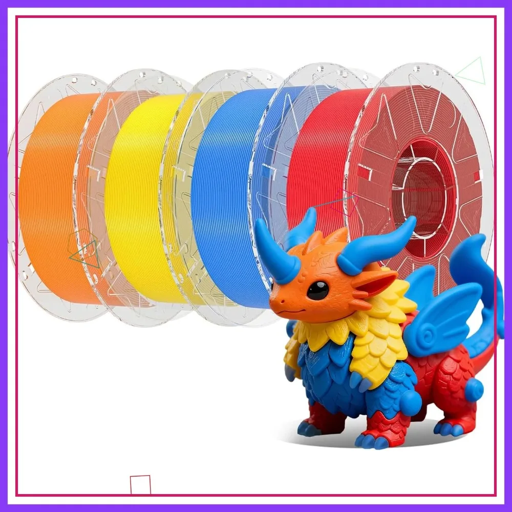 Набор из 4 цветов филамента Hyper PLA 1.75 мм для 3D-печати, высокоскоростная печать 600 мм/с, катушки по 1 кг, оранжевый, желтый, синий, красный
Набор из 4 цветов филамента Hyper PLA 1.75 мм для 3D-печати, высокоскоростная печать 600 мм/с, катушки по 1 кг, оранжевый, желтый, синий, красный