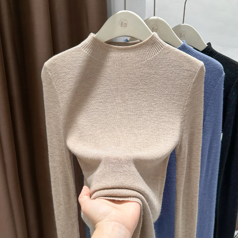 Popular and beautiful inner wear oatmeal color sweater knitted sweater women's wool small half turtleneck bottoming shirt 2025 n
Popular and beautiful inner wear oatmeal color sweater knitted sweater women's wool small half turtleneck bottoming shirt 2025 n