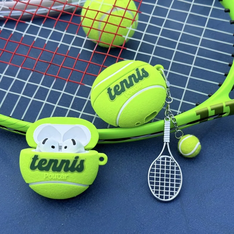 3D Tennis Ball Silicone Case For AirPods 1 2 3 4 Pro 2 Pro3 Shockproof Protective Earphone Cover With Tennis Racket Keychain
3D Tennis Ball Silicone Case For AirPods 1 2 3 4 Pro 2 Pro3 Shockproof Protective Earphone Cover With Tennis Racket Keychain