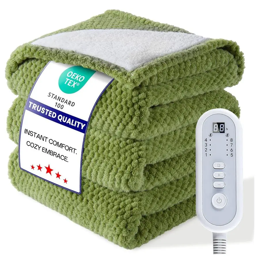Throw Electric Blanket, 50x60 Inches Fuzzy Fleece Blanket, Soft Fluffy Fast Heating Blanket 8 Heating Levels amp 8 Hours Auto Of
Throw Electric Blanket, 50x60 Inches Fuzzy Fleece Blanket, Soft Fluffy Fast Heating Blanket 8 Heating Levels amp 8 Hours Auto Of
