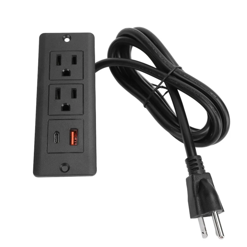 Встраиваемая розетка с 2 гнездами, 1 USB-C и 1 USB-A портами, быстрая зарядка, настольная розетка с кабелем 1,5 м для мебели, 12А
Встраиваемая розетка с 2 гнездами, 1 USB-C и 1 USB-A портами, быстрая зарядка, настольная розетка с кабелем 1,5 м для мебели, 12А
