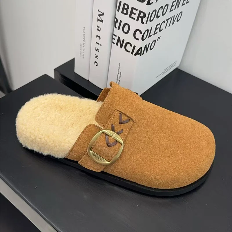 Flats Women Cotton Slippers Furry Snow Boots Casual Home Mules Shoes 2025 Fad Winter New Brand Flip Flops Comfort Mujer Botas
Flats Women Cotton Slippers Furry Snow Boots Casual Home Mules Shoes 2025 Fad Winter New Brand Flip Flops Comfort Mujer Botas