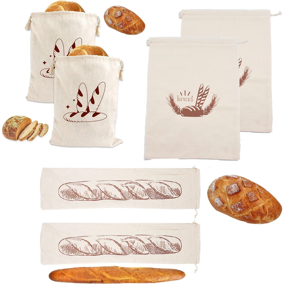 1/3Pcs Linen Bread Bags for Homemade Bread Container Unbleached & Reusable Bread , Natural Large for Artisan Brea Cake Cupcake
1/3Pcs Linen Bread Bags for Homemade Bread Container Unbleached & Reusable Bread , Natural Large for Artisan Brea Cake Cupcake