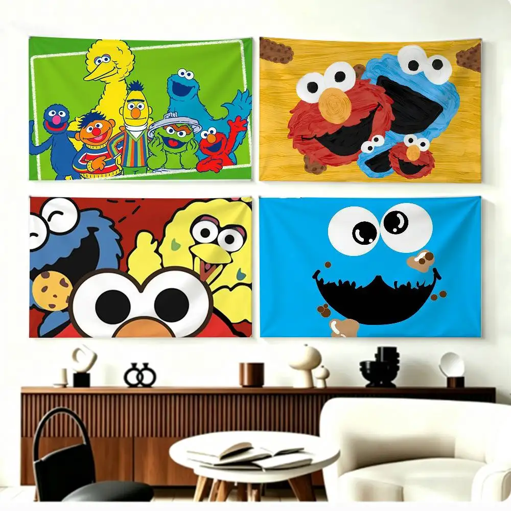 Cute cartoon S-Sesame Street Flags Wall Hanging Background Art Banner for Bedroom Home Outdoor Decor
Cute cartoon S-Sesame Street Flags Wall Hanging Background Art Banner for Bedroom Home Outdoor Decor