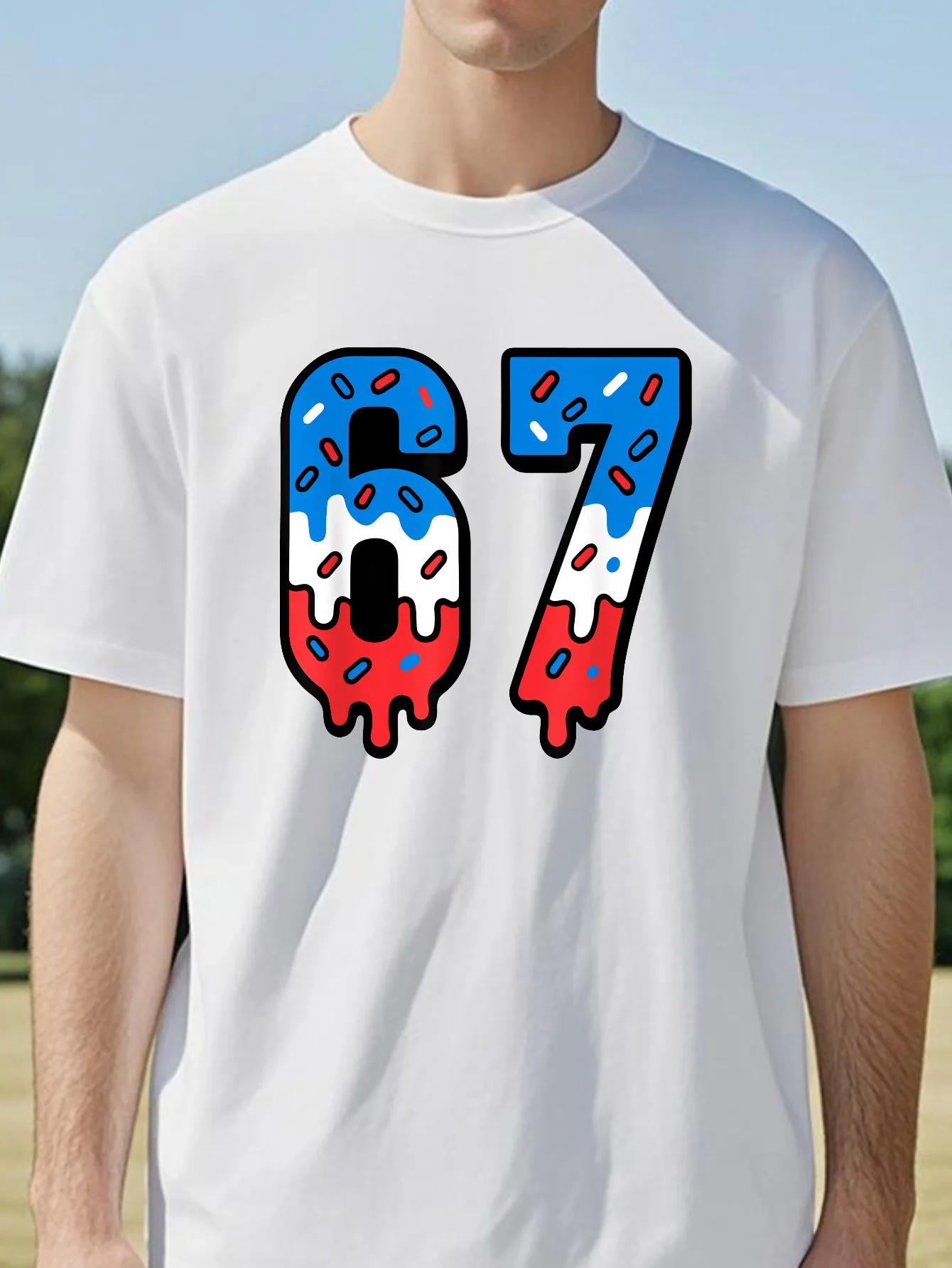 Six Seven Drippy Ice Cream Sports 67 print T-shirt For Men Women Short Sleeve Tops tee summer Streets Clothing Crewneck tshirt
Six Seven Drippy Ice Cream Sports 67 print T-shirt For Men Women Short Sleeve Tops tee summer Streets Clothing Crewneck tshirt