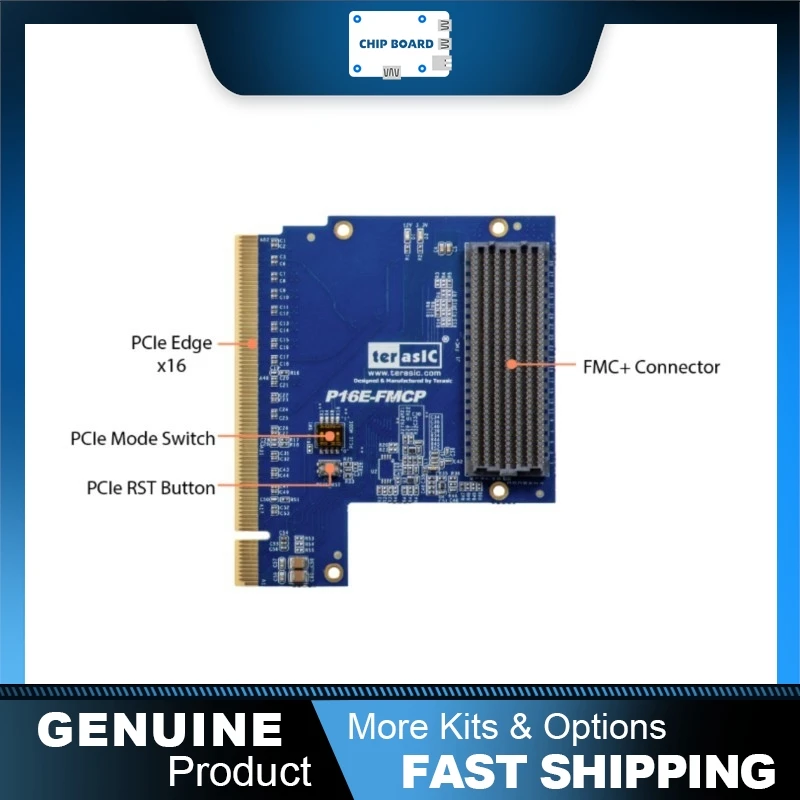 Terasic P16E-FMCP Adapter Card, FMC+ to PCIe Gen4 x16 Interface for FPGA High Speed Expansion
Terasic P16E-FMCP Adapter Card, FMC+ to PCIe Gen4 x16 Interface for FPGA High Speed Expansion