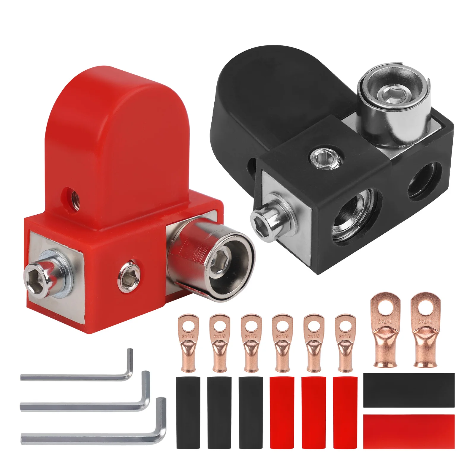 CNSPEED Positive Negative Solid Brass Battery Terminals 1X0/2/4 Gauge & 1X4/8 Gauge Outputs For Car Marine Boat Top Side Mount
CNSPEED Positive Negative Solid Brass Battery Terminals 1X0/2/4 Gauge & 1X4/8 Gauge Outputs For Car Marine Boat Top Side Mount