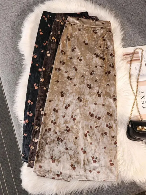 plus Size 300 Pounds Floral Embroidery Velvet Midi Skirt Women's Autumn Winter Wrap around High Waist A-Line Casual Skirt
plus Size 300 Pounds Floral Embroidery Velvet Midi Skirt Women's Autumn Winter Wrap around High Waist A-Line Casual Skirt