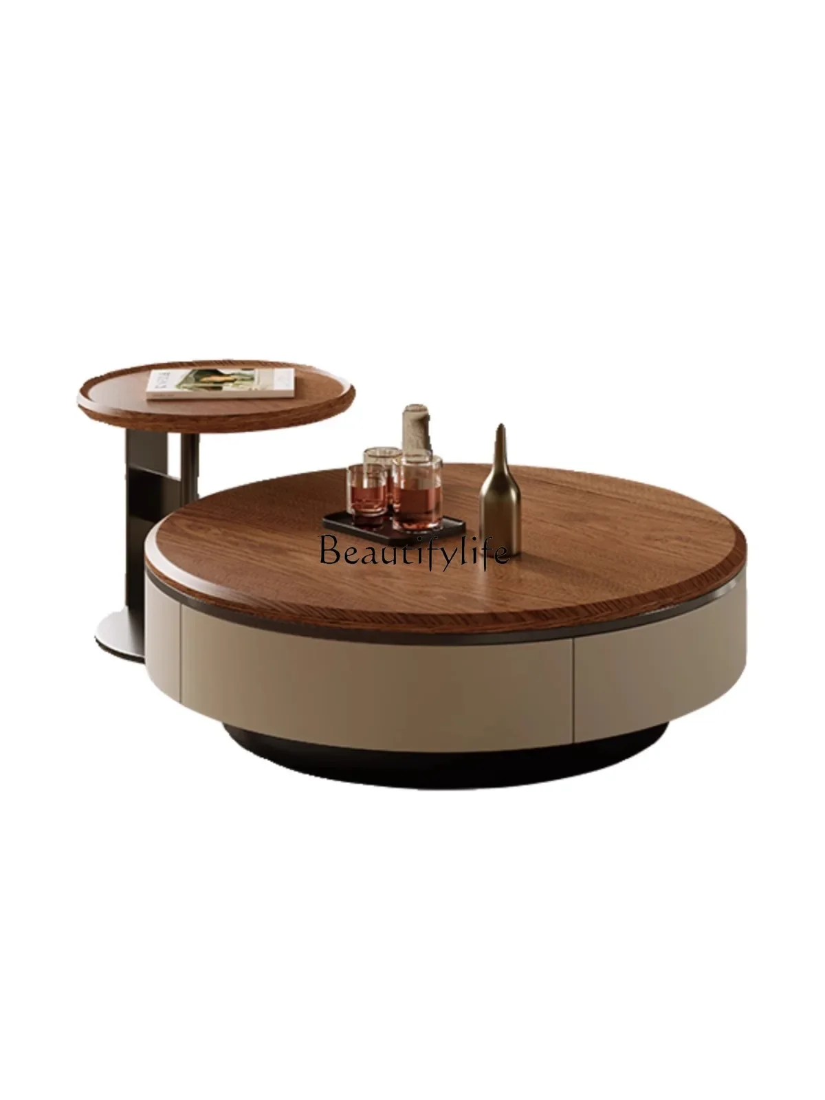 Medieval walnut round coffee table modern simple light luxury coffee table
Medieval walnut round coffee table modern simple light luxury coffee table