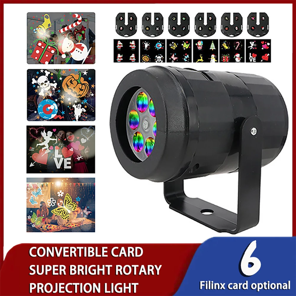 2024 New Multi-Pattern Christmas Projection Lights 6 Cards with Halloween LED Lamps Party Atmosphere Christmas Light Audience
2024 New Multi-Pattern Christmas Projection Lights 6 Cards with Halloween LED Lamps Party Atmosphere Christmas Light Audience