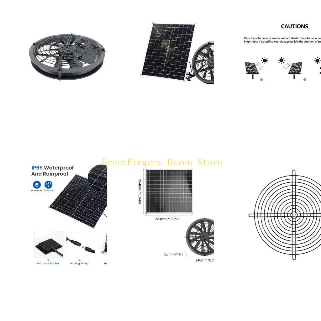 F68D Solar Energy Ventilation Fan 20W High Motor for Greenhouses Kitchens Hydroponic Systems Easy to Clean Design
F68D Solar Energy Ventilation Fan 20W High Motor for Greenhouses Kitchens Hydroponic Systems Easy to Clean Design