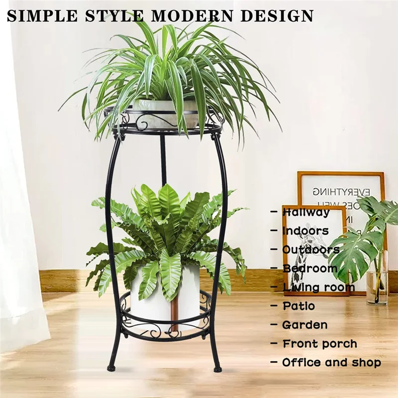 ABKJ-Plant Stand Indoor Outdoor 2 Tier 25Inch Tall Metal Potted Holder Flower Pot Stand Heavy Duty Plant Shelf Rustproof Iron
ABKJ-Plant Stand Indoor Outdoor 2 Tier 25Inch Tall Metal Potted Holder Flower Pot Stand Heavy Duty Plant Shelf Rustproof Iron