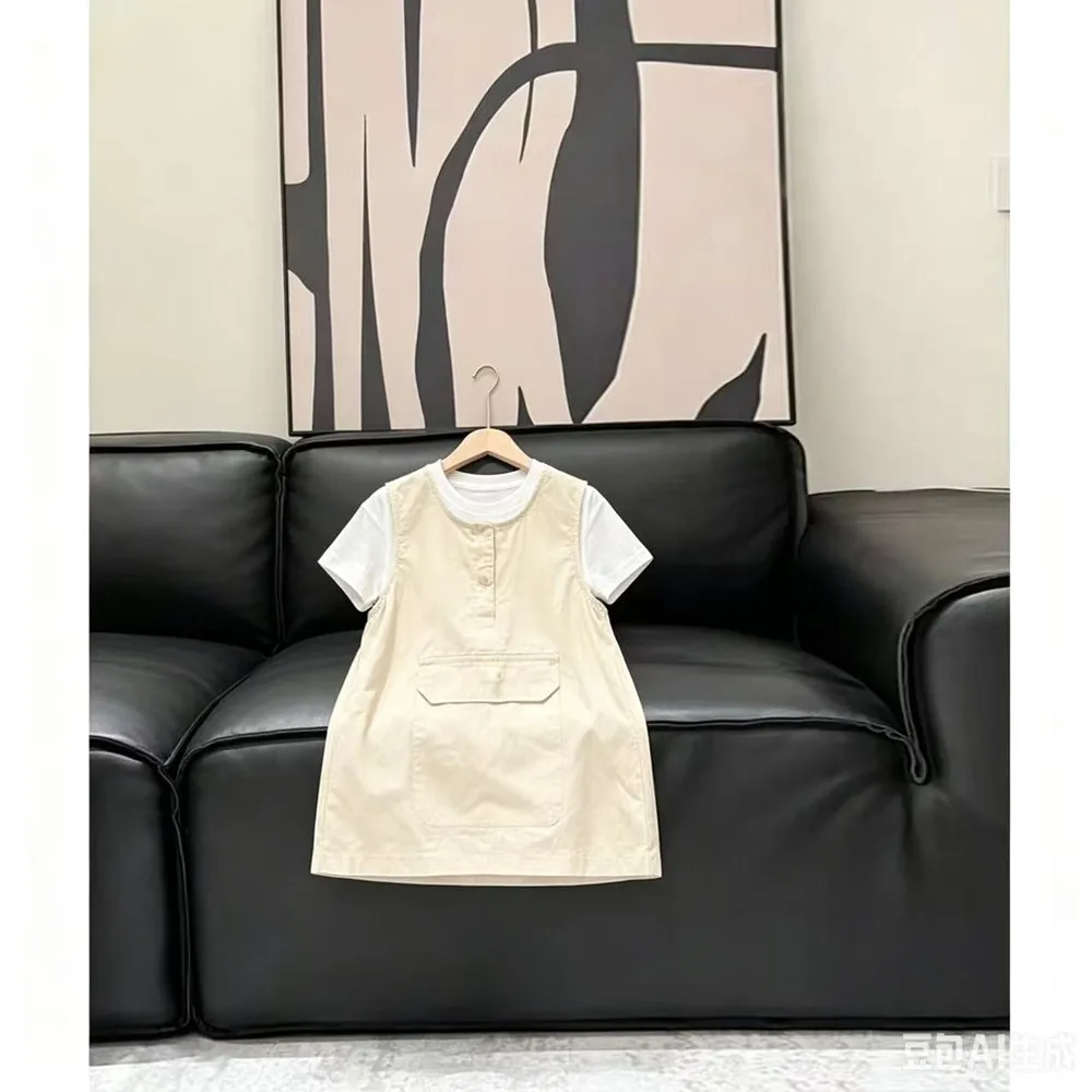Baby Girls Dress Set Summer 2026 New Design Sense Children's Fashion Vest Dress+T-shirt Two-piece Set
Baby Girls Dress Set Summer 2026 New Design Sense Children's Fashion Vest Dress+T-shirt Two-piece Set