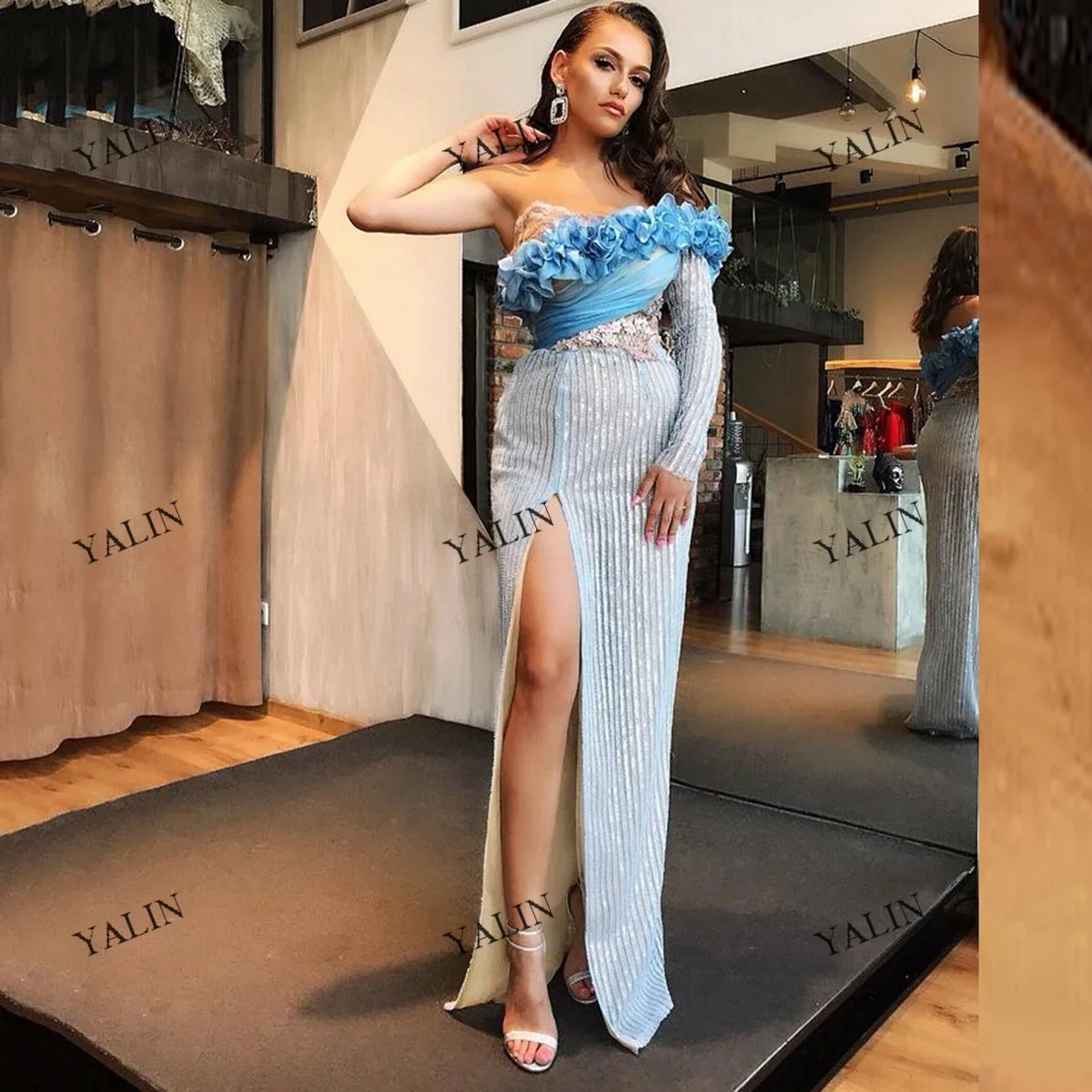 Customized 2022 Summer Sale One Shoulder Cocktail Party Gowns Asymmetrical Sheath Red Carpet Dress Floor Length Glitter Prom
Customized 2022 Summer Sale One Shoulder Cocktail Party Gowns Asymmetrical Sheath Red Carpet Dress Floor Length Glitter Prom