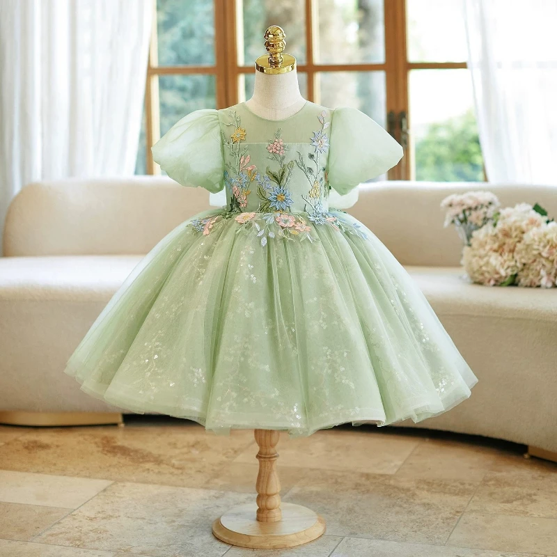 2026 Children Girls Formal Dress Kids Birthday Party Banquet Green Host Piano Performance Elegant Fashion Princess Gown Costume
2026 Children Girls Formal Dress Kids Birthday Party Banquet Green Host Piano Performance Elegant Fashion Princess Gown Costume