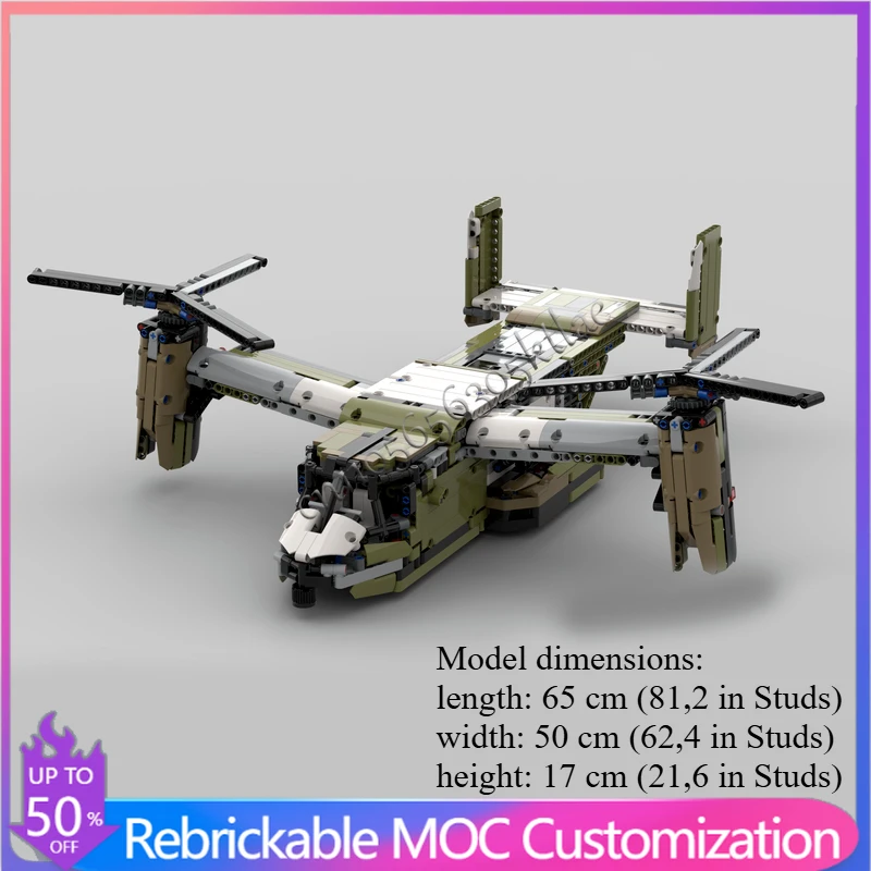 1932 PCS MOC Model Bell-Boeing V-22 Osprey Building Block 90-Degree Rotating Propeller Fighter Children Assembly Christmas Gifts
1932 PCS MOC Model Bell-Boeing V-22 Osprey Building Block 90-Degree Rotating Propeller Fighter Children Assembly Christmas Gifts
