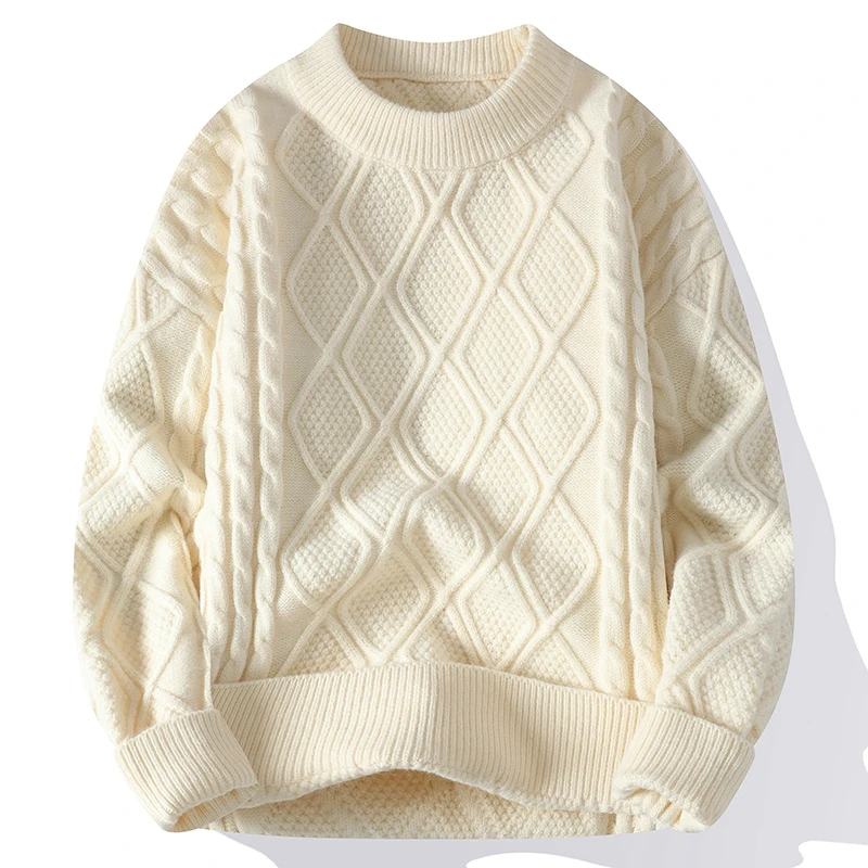 Solid Color Plaid Winter Knitted Sweater High-quality New Pullover Loose and Warm Thick Street Autumn Wool New 3XL-M
Solid Color Plaid Winter Knitted Sweater High-quality New Pullover Loose and Warm Thick Street Autumn Wool New 3XL-M