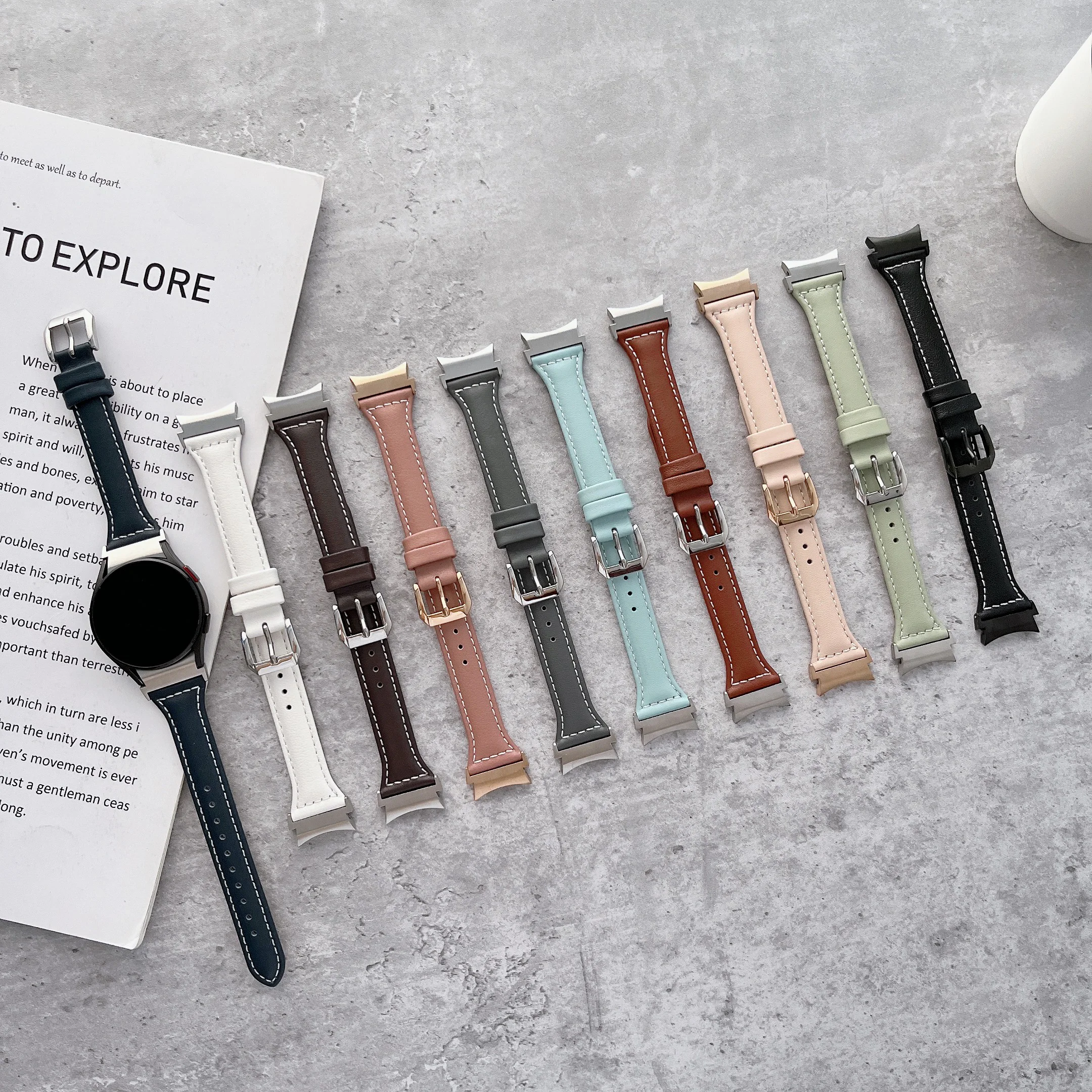 20mm Slim Leather Band For Samsung Galaxy Watch 4 classic 46mm 42mm 44mm 40mm Smartwatch No Gaps Bracelet Galaxy Watch 4 correa
20mm Slim Leather Band For Samsung Galaxy Watch 4 classic 46mm 42mm 44mm 40mm Smartwatch No Gaps Bracelet Galaxy Watch 4 correa