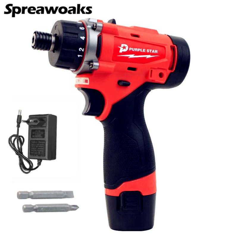 Cordless Screwdriver Electric Drill 12V Power Tools 2 Gears Practical Screw Driver Tool Repairing Kit With Battery And Charger
Cordless Screwdriver Electric Drill 12V Power Tools 2 Gears Practical Screw Driver Tool Repairing Kit With Battery And Charger