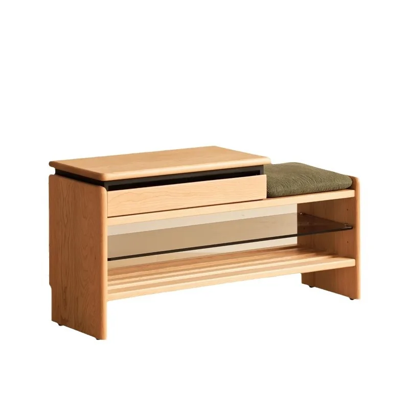 Nordic solid wood shoe changing stool, Japanese shoe cabinet cherry wood, home entrance, integrated bench
Nordic solid wood shoe changing stool, Japanese shoe cabinet cherry wood, home entrance, integrated bench