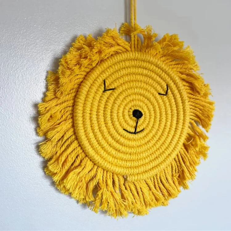Lion Head Lace Tapestry Wall Hanging Children's Room Decoration Woven Lion Cotton Rope Tapestry Wall Hanging Pendant Decoration
Lion Head Lace Tapestry Wall Hanging Children's Room Decoration Woven Lion Cotton Rope Tapestry Wall Hanging Pendant Decoration