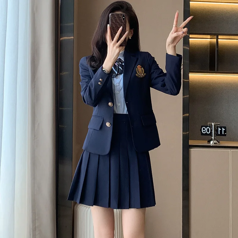 Harajuku Navy Blue Brown Gray Suit Jacket Original Jk Uniform College Style School Supply Japanese Suit Skirt Set For Women
Harajuku Navy Blue Brown Gray Suit Jacket Original Jk Uniform College Style School Supply Japanese Suit Skirt Set For Women