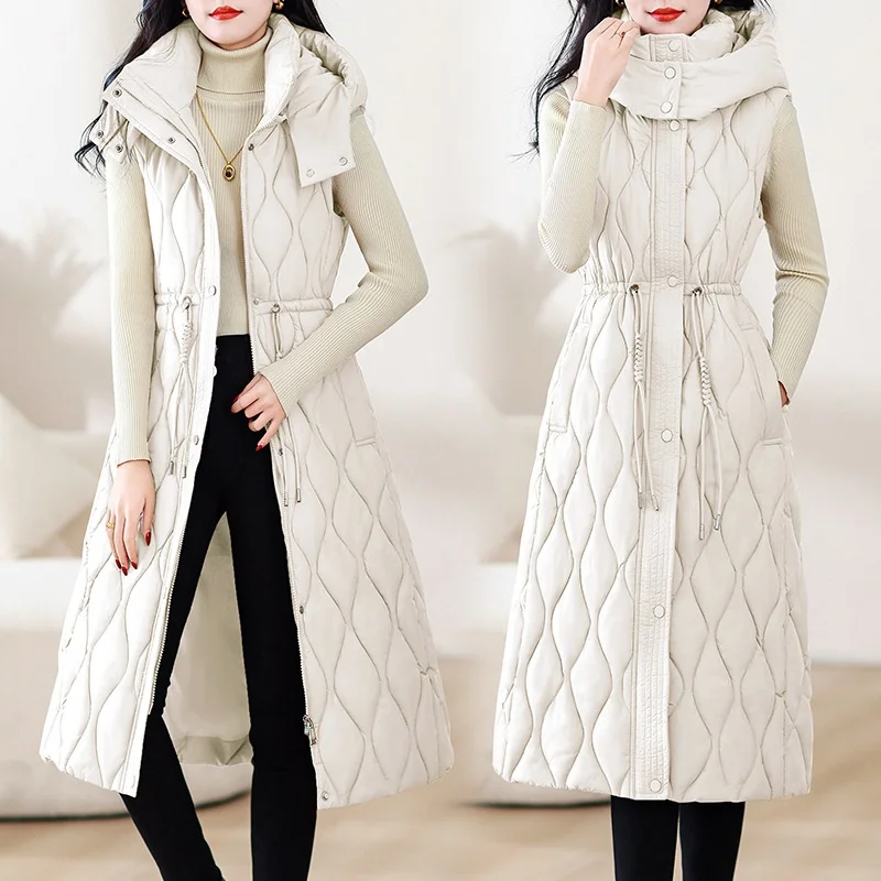 Утепленное длинное хлопковое пальто без рукавов для женщин, до колен, в корейском стиле, с подплечниками, осенне-зимнее, теплое, вязаное
Утепленное длинное хлопковое пальто без рукавов для женщин, до колен, в корейском стиле, с подплечниками, осенне-зимнее, теплое, вязаное