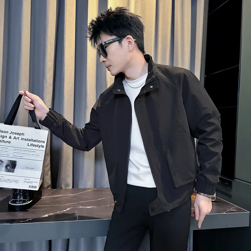 Small Size XS55 Men's Jaet ort Stature Stand Collar Autumn Workwear Coat Versatile S Size Faionable Korean Sle
Small Size XS55 Men's Jaet ort Stature Stand Collar Autumn Workwear Coat Versatile S Size Faionable Korean Sle