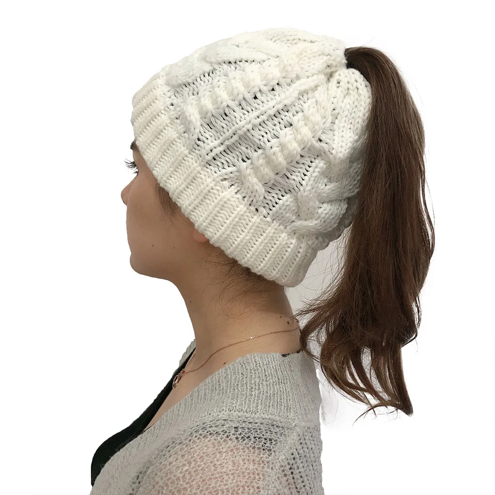 Twist Wool Hat Windproof Cable Knit Messy Bun Beanie Hats Yarn Ponytail Cute Knitted Miss
Twist Wool Hat Windproof Cable Knit Messy Bun Beanie Hats Yarn Ponytail Cute Knitted Miss