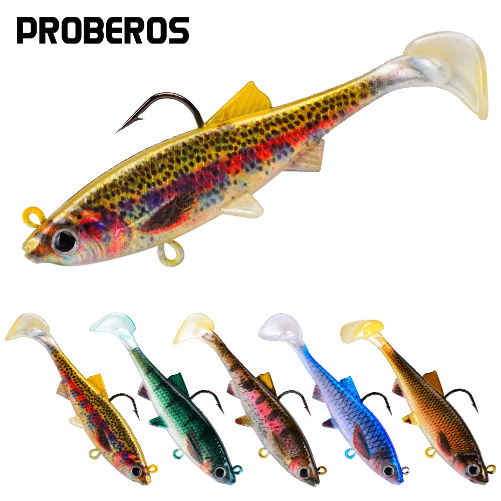 PROBEROS 1/5pcs Paddle T Tail Fake Fish Lure Artificial Bait Shad Soft Swimbait Fishing Lures for Pike Zander Bass Pesca 
PROBEROS 1/5pcs Paddle T Tail Fake Fish Lure Artificial Bait Shad Soft Swimbait Fishing Lures for Pike Zander Bass Pesca