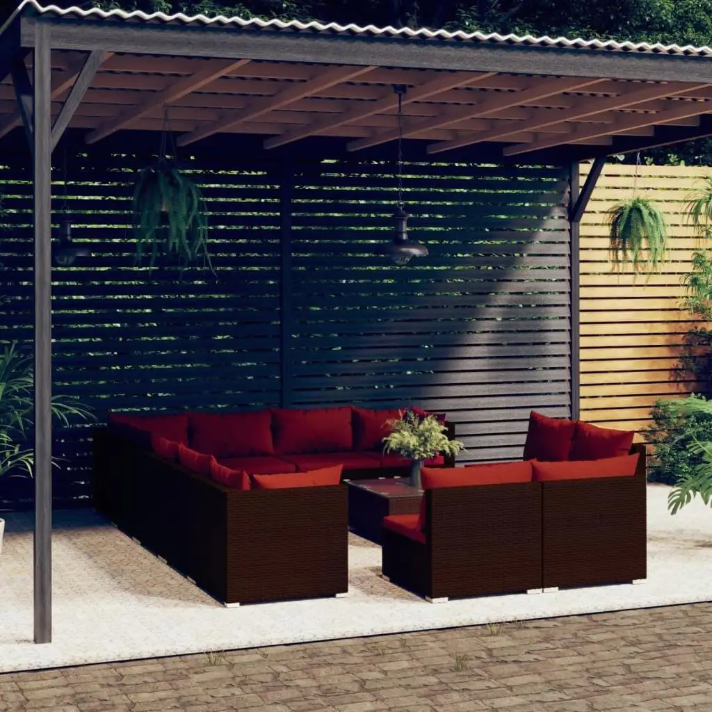 Garden Lounge Set in Brown and Cinnamon Red Outdoor Furniture Patio Relaxation Seating Durable Comfortable Design
Garden Lounge Set in Brown and Cinnamon Red Outdoor Furniture Patio Relaxation Seating Durable Comfortable Design