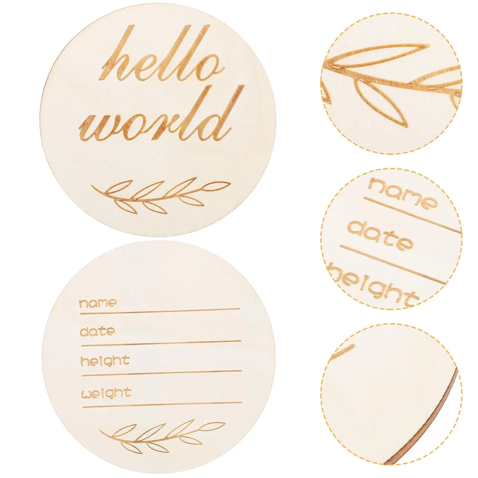 2pcs Wooden Baby Milestone Plaque Photo Prop Newborn Commemorative Name Sign Birth Announcement Round Wood Infant Keepsake Baby
2pcs Wooden Baby Milestone Plaque Photo Prop Newborn Commemorative Name Sign Birth Announcement Round Wood Infant Keepsake Baby