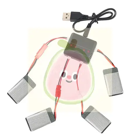 3.7V Lipo 4 In 1 USB Charger For E010 H31 X4 Syma X5SW X5C X5HW RC Boat Car Drone Helicopter Parts Accessories